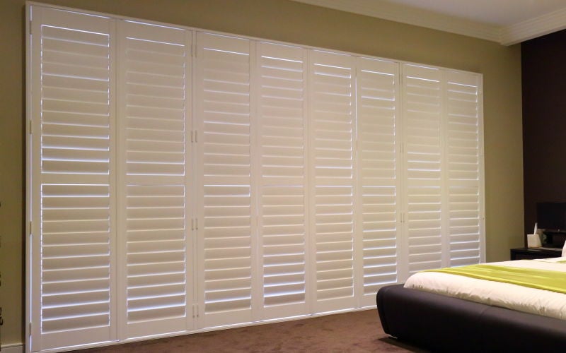 white plantation shutters for better privacy at home